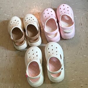 Stylish Women's Pink and White 3 Sets Sandals